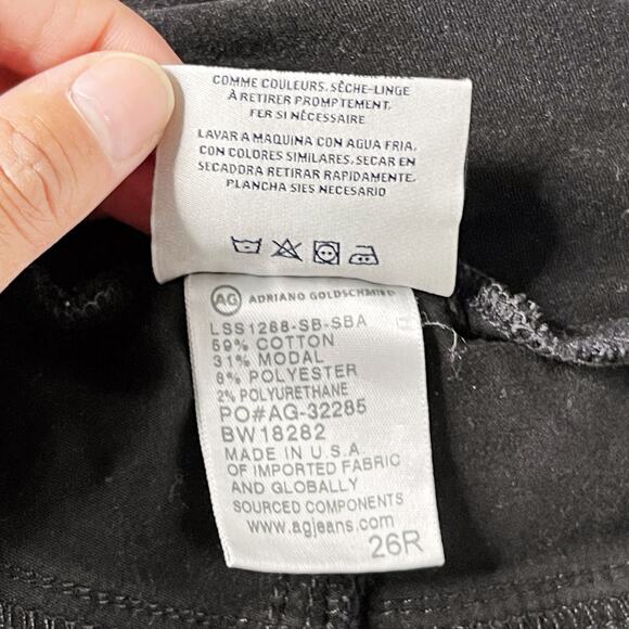 AG Womens 27 MaternityThe Legging Full Panel Skinny Jeans Black A Pea in the Pod - Picture 8 of 9